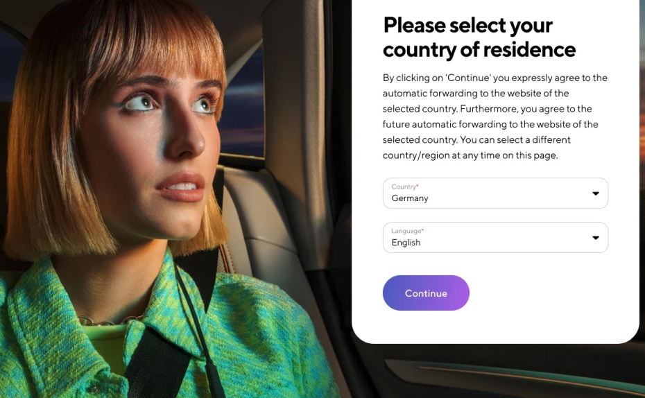 holoride VR and Account Management Apps interface