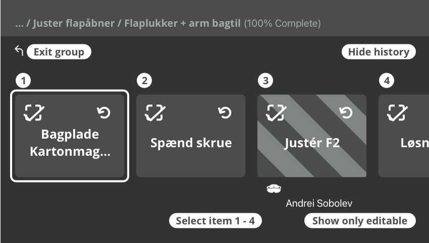 Realwear UI design 3