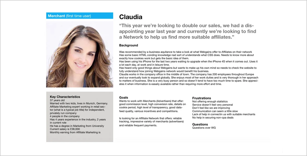 Webgains Persona